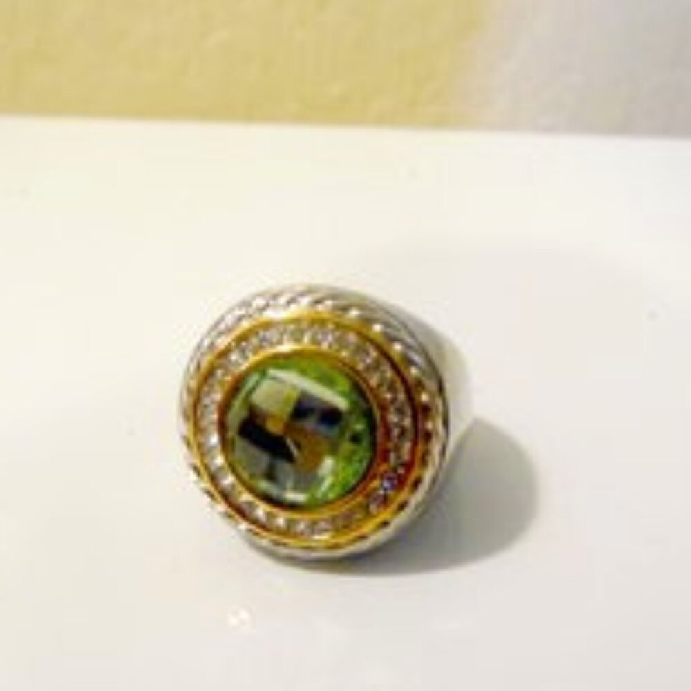 Emma Skye "Versatile Companions" Green Colored Crystal Ring Size 9
